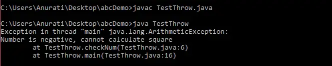 Unterschied zwischen Throw und Throws in Java