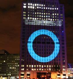 Der Blaue Kreis ist das globale Symbol für Diabetes, das von der International Diabetes Federation eingeführt wurde.