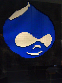 Drupal logo made out of Legos